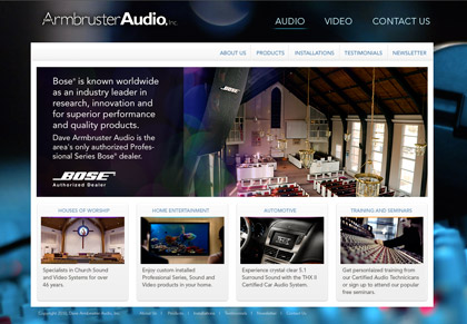 Dave Audio website view 1